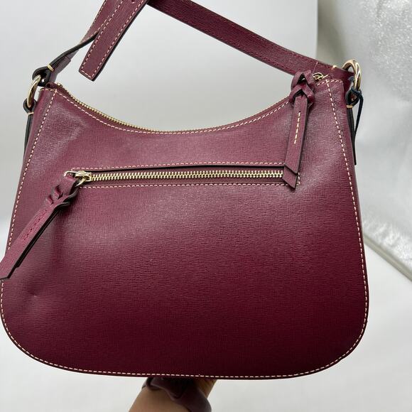 Dooney & Bourke Saffiano Leather Small Kiley Crossbody Bags Cranberry - Picture 7 of 16